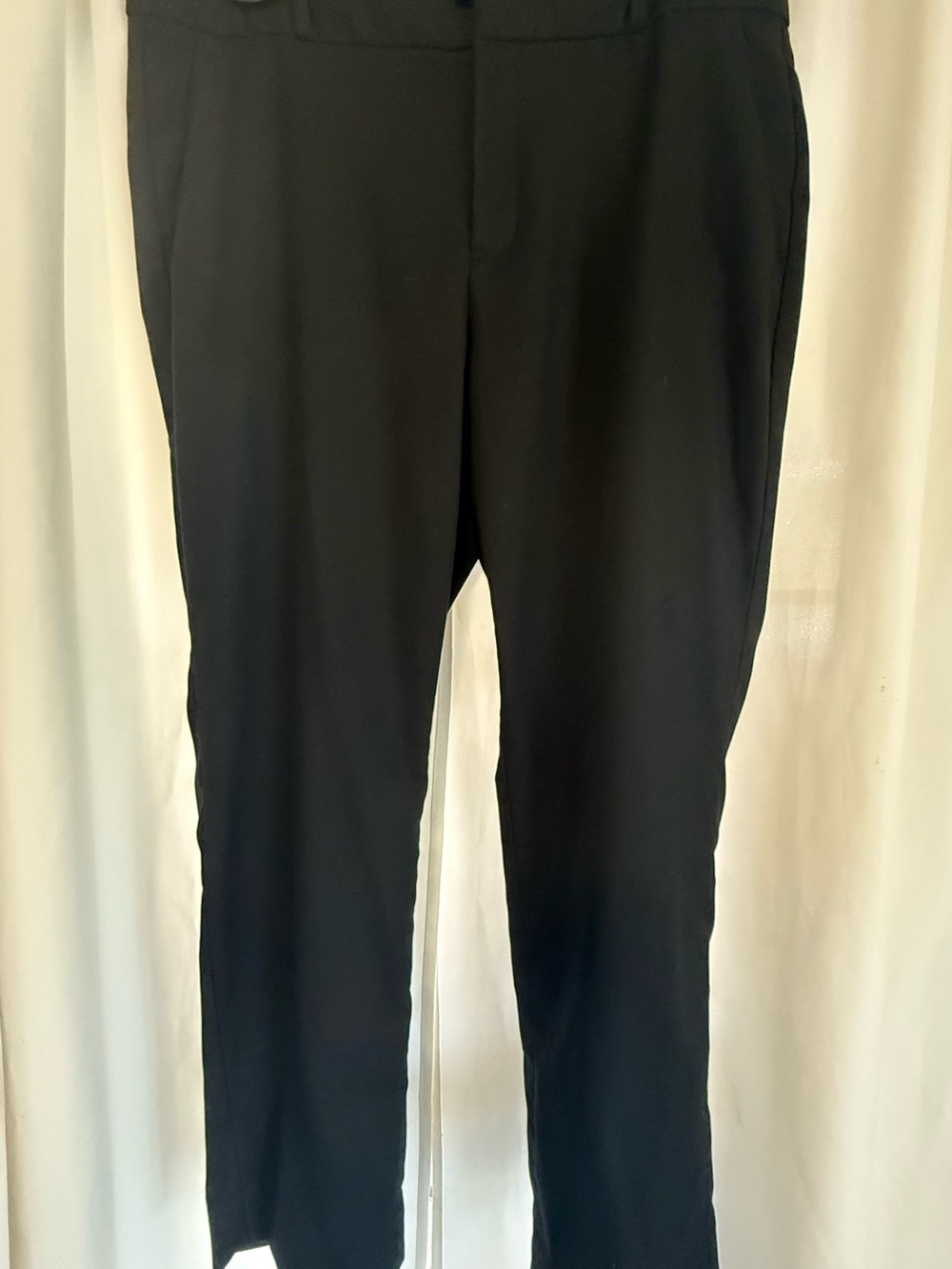 Banana Republic Women’s Ryan Straight Mid-Rise Black Dress Pants